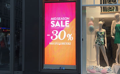 德国P4户内全彩商店LED显示屏4㎡-零售商店-美邦科技光电