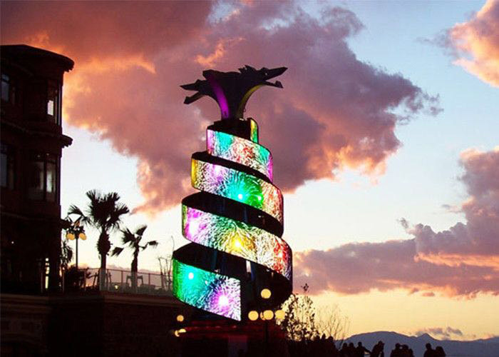 户外LED柔性屏应用于圣诞树装饰