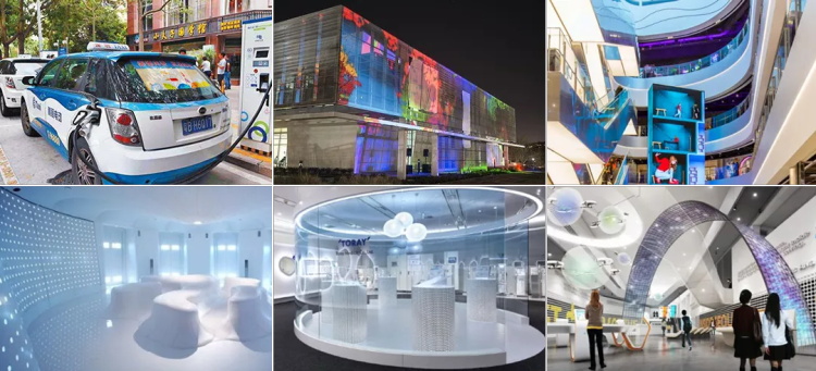 LED晶膜屏应用场景